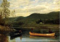 Bierstadt, Albert - Men in Two Canoes